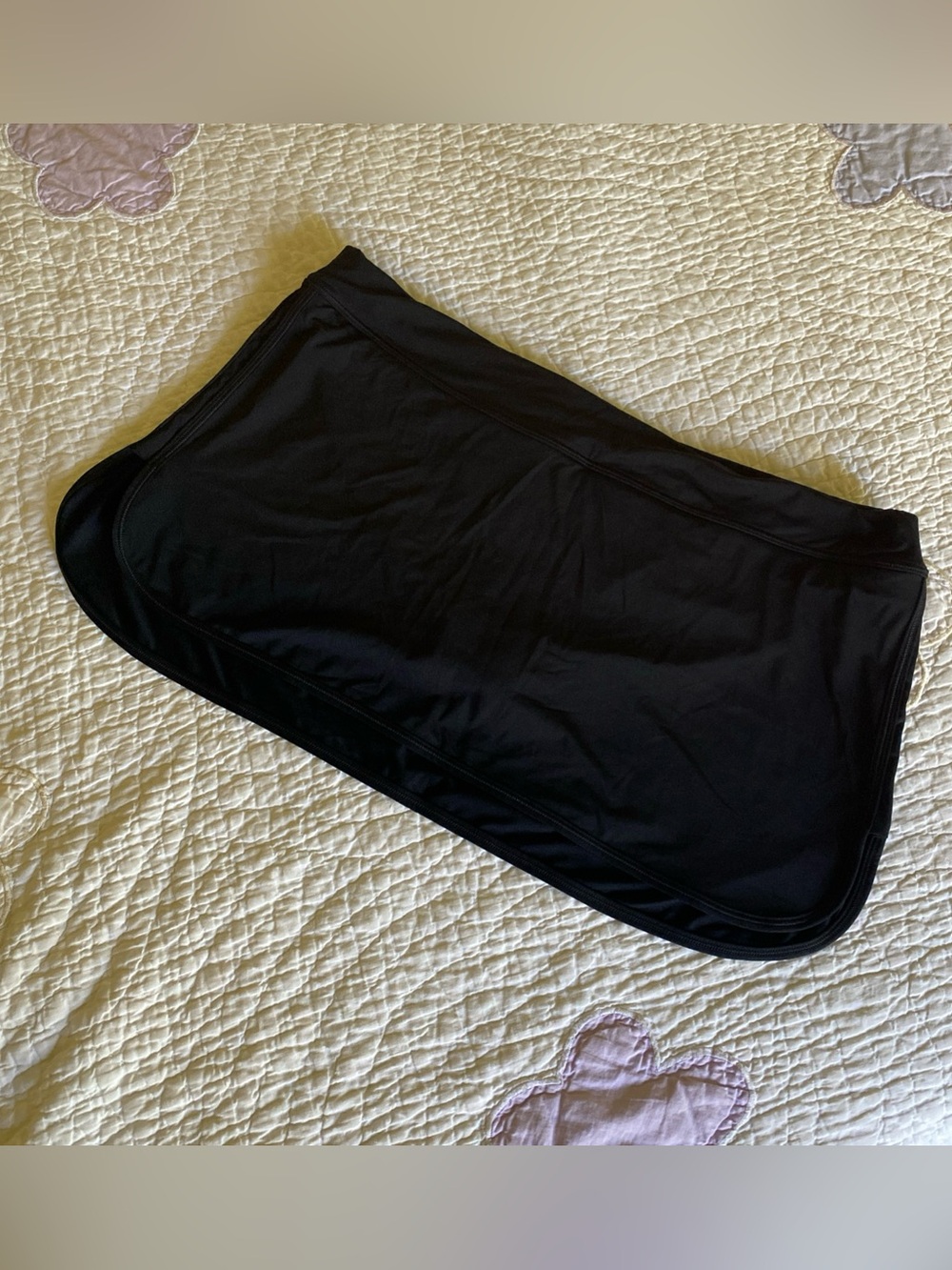 Athleta Womens Black Swim Skort Size L Back Pocket Shorts Bikini Bottoms